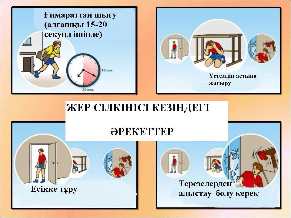 Жер сілкінісі кезіндегі он қадам